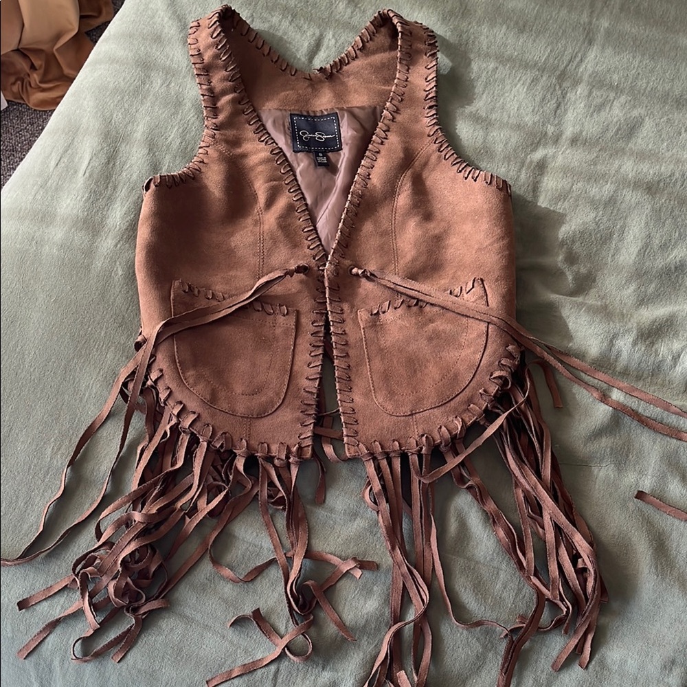 Jessica Simpson Tan Suede Vest